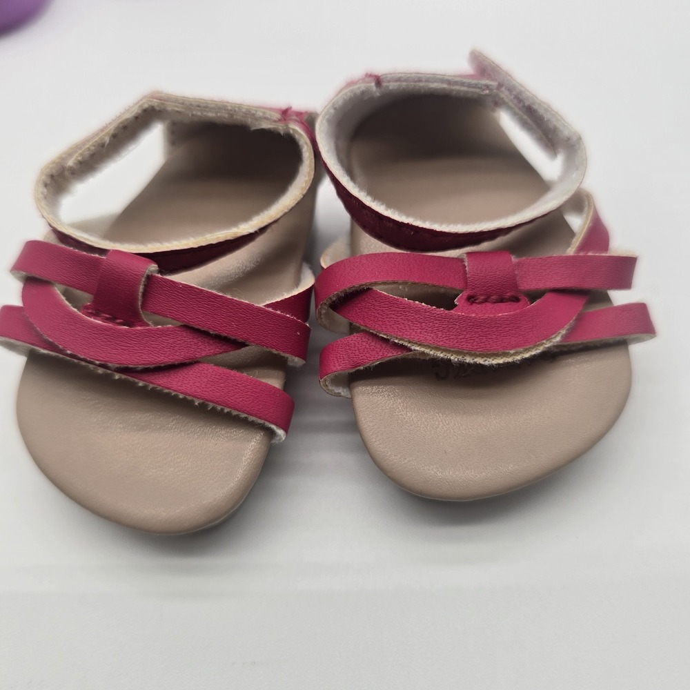 RARE‎ American Girl Doll Shoes  Pink And White Strapped Sandals